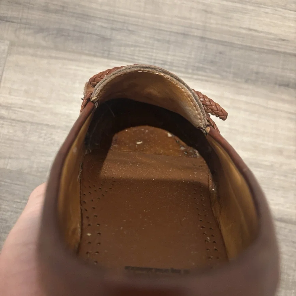 Allen Edmonds Danforth Kilted Tassel Loafer Shoe, Brown Leather Mens 9.5 D